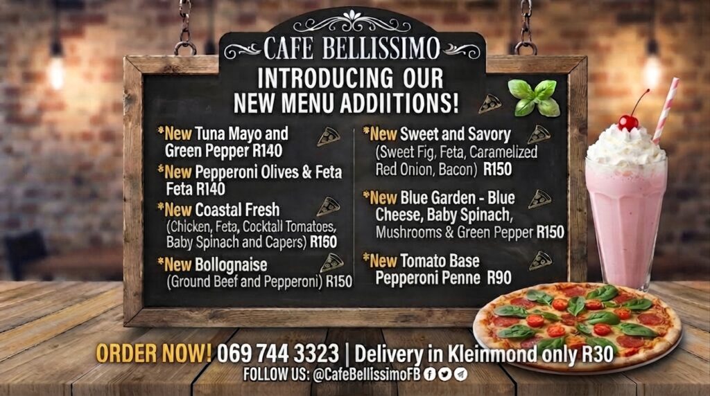 Cafe Bellissimo Kleinmond Pizza Pasta